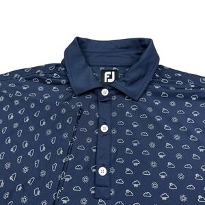 Footjoy Men's Blue Clouds Sun Shine Golf All Over Print AOP Size M Performance